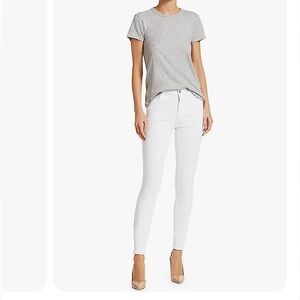 J Brand Maria High Rise Stretch Skinny Jeans White Blanc Denim 27
